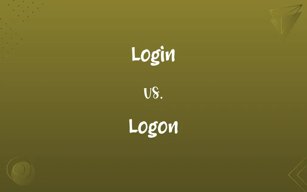 Login vs. Logon