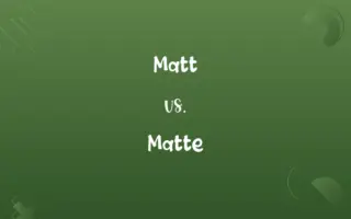 Matt vs. Matte
