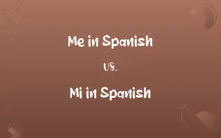 Me in Spanish vs. Mi in Spanish