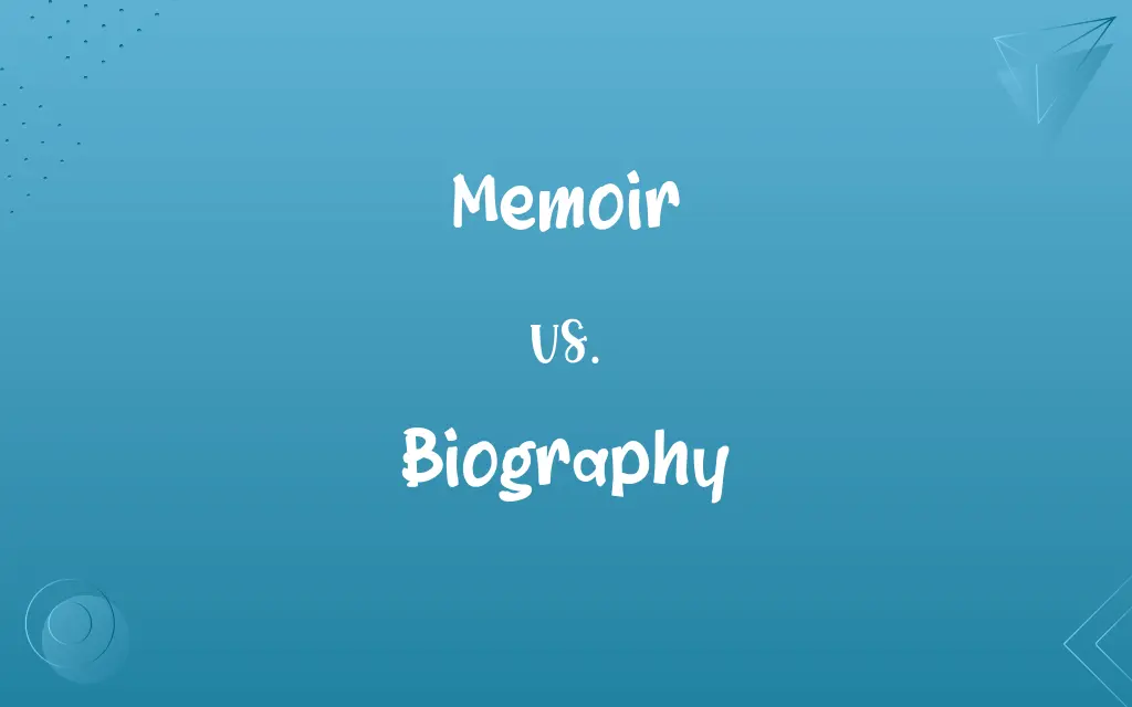 define biography vs memoir
