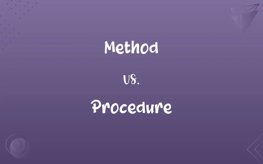 Method vs. Procedure