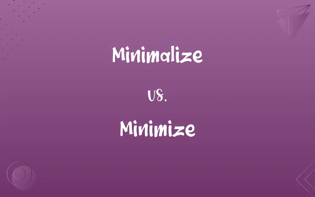 Minimalize vs. Minimize