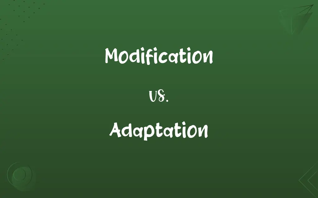 Modification vs. Adaptation