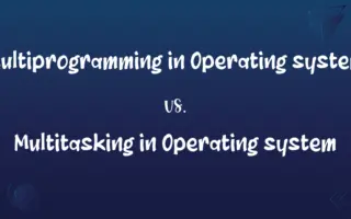 Multiprogramming in Operating system vs. Multitasking in Operating system