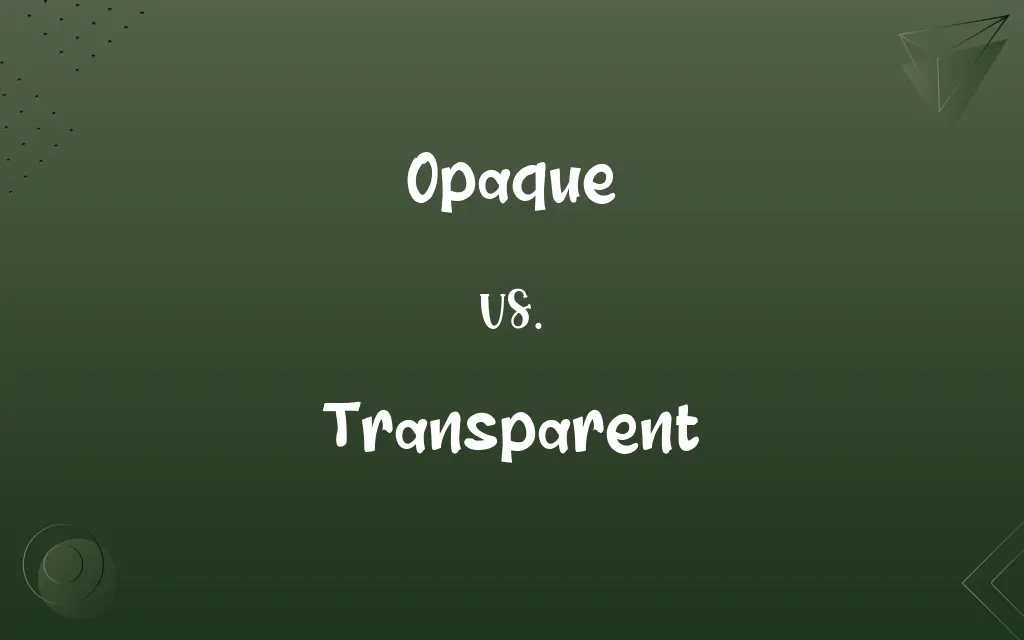 Opaque vs. Transparent