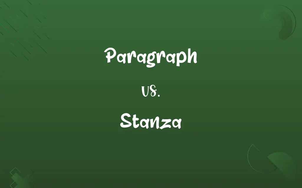 Paragraph vs. Stanza