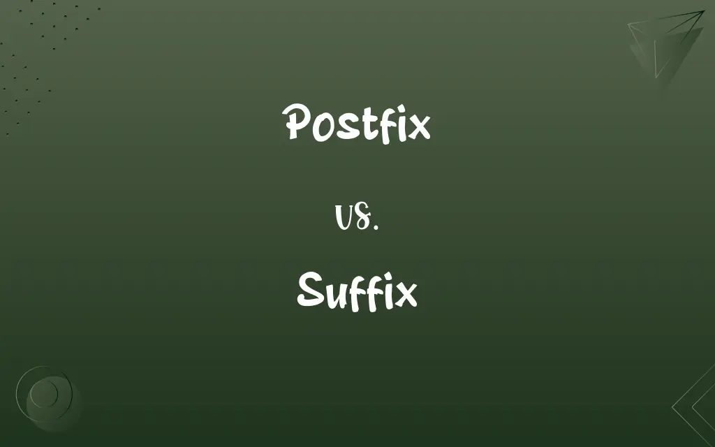 Postfix vs. Suffix