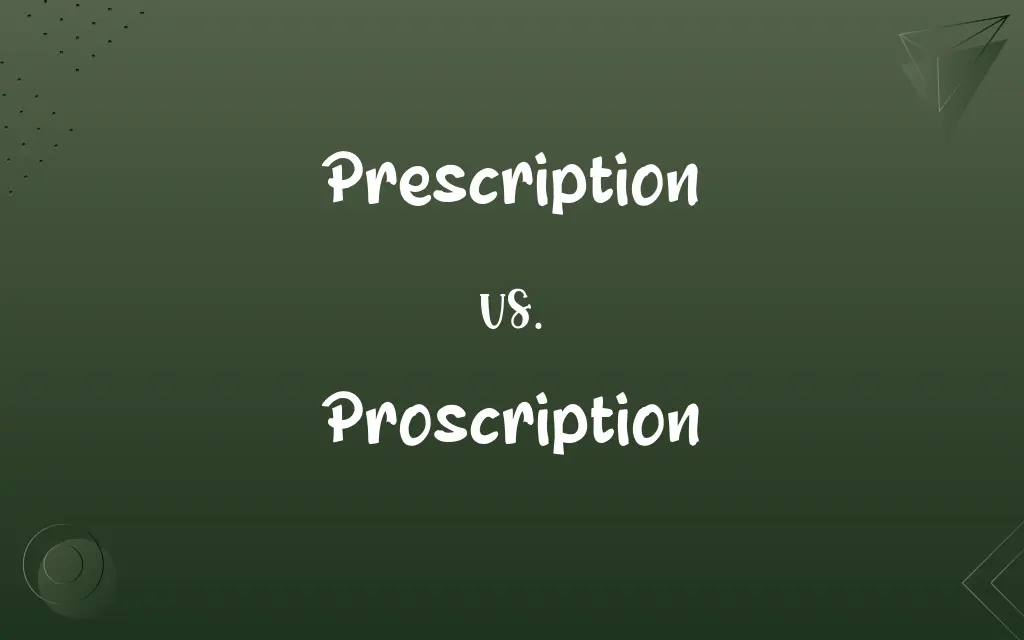 Prescription vs. Proscription