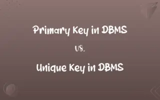 Primary Key in DBMS vs. Unique Key in DBMS