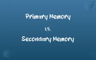 Primary Memory vs. Secondary Memory