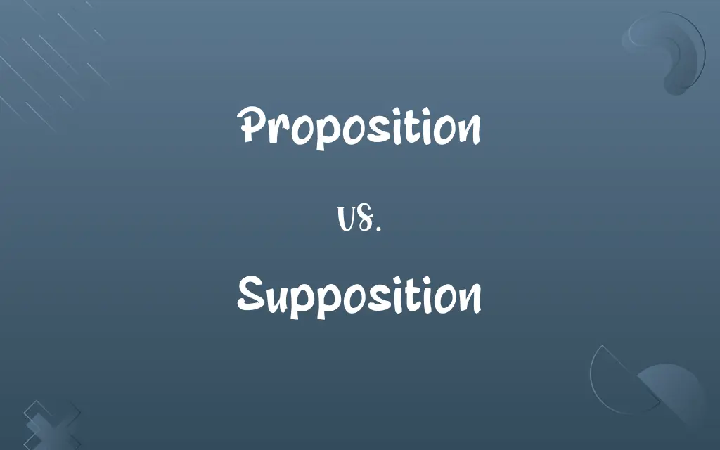 Proposition vs. Supposition