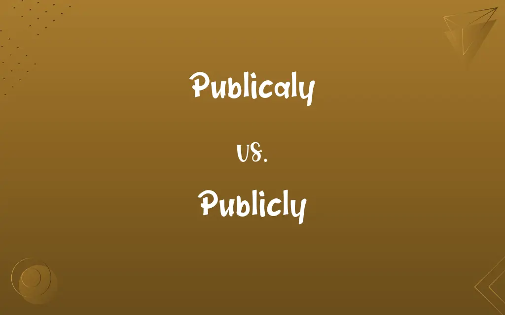 Publicaly vs. Publicly