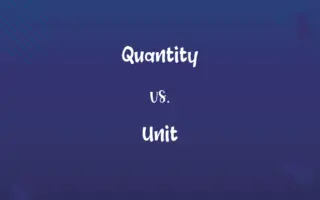 Quantity vs. Unit