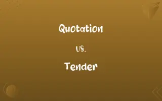 Quotation vs. Tender