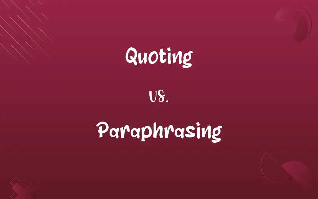 quoting vs paraphrasing