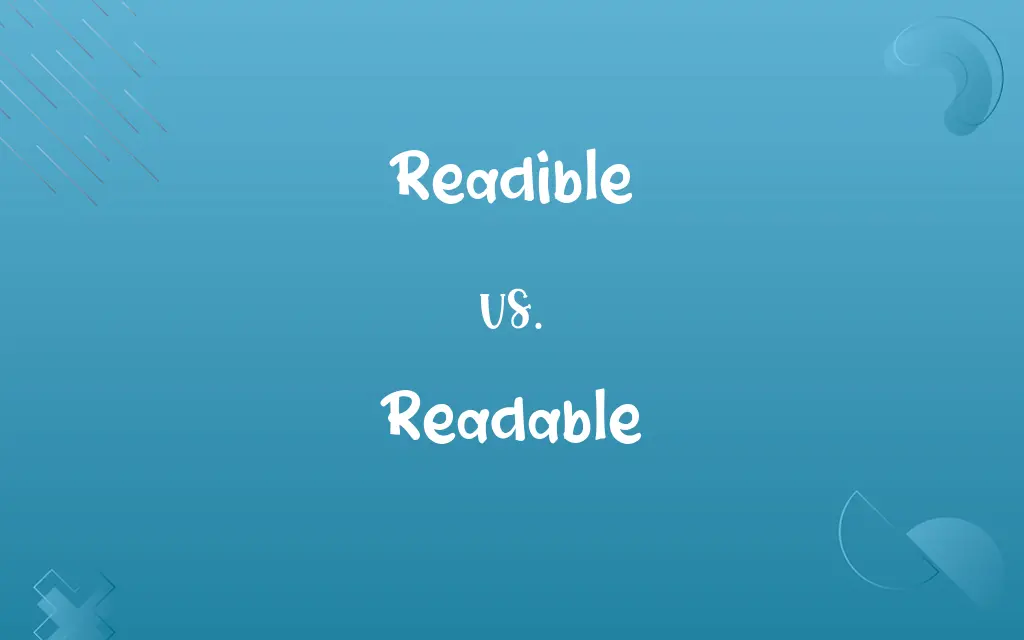 Readible vs. Readable