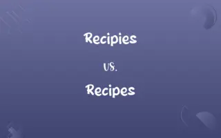 Recipies vs. Recipes