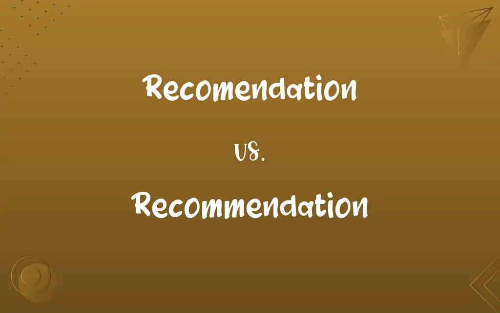 Recomendation vs. Recommendation