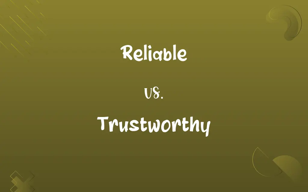 Reliable vs. Trustworthy