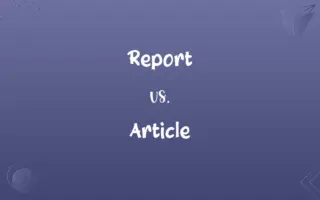 Report vs. Article