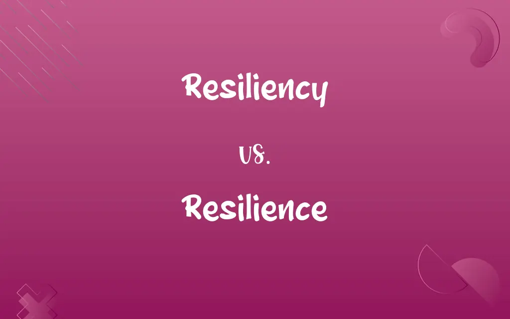 Resiliency vs. Resilience