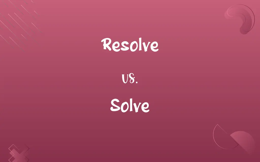 Resolve vs. Solve