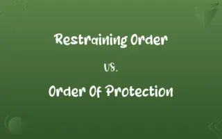 Restraining Order vs. Order Of Protection