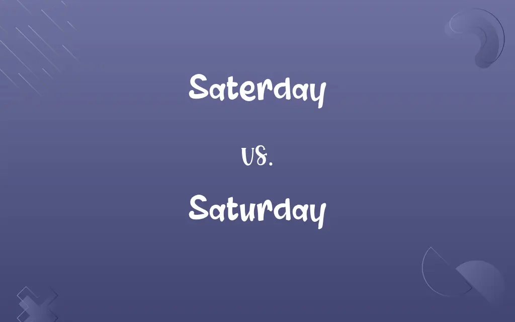 Saterday vs. Saturday