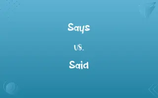 Says vs. Said