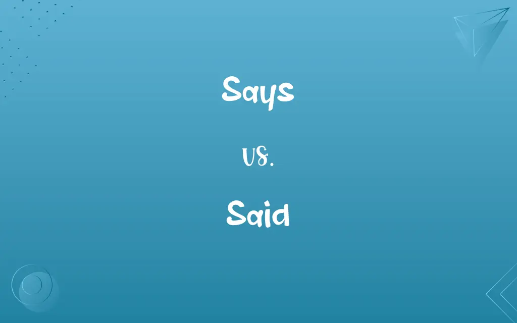 Says vs. Said