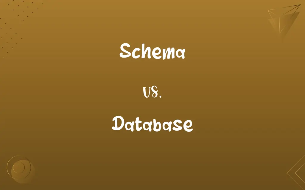 Schema vs. Database