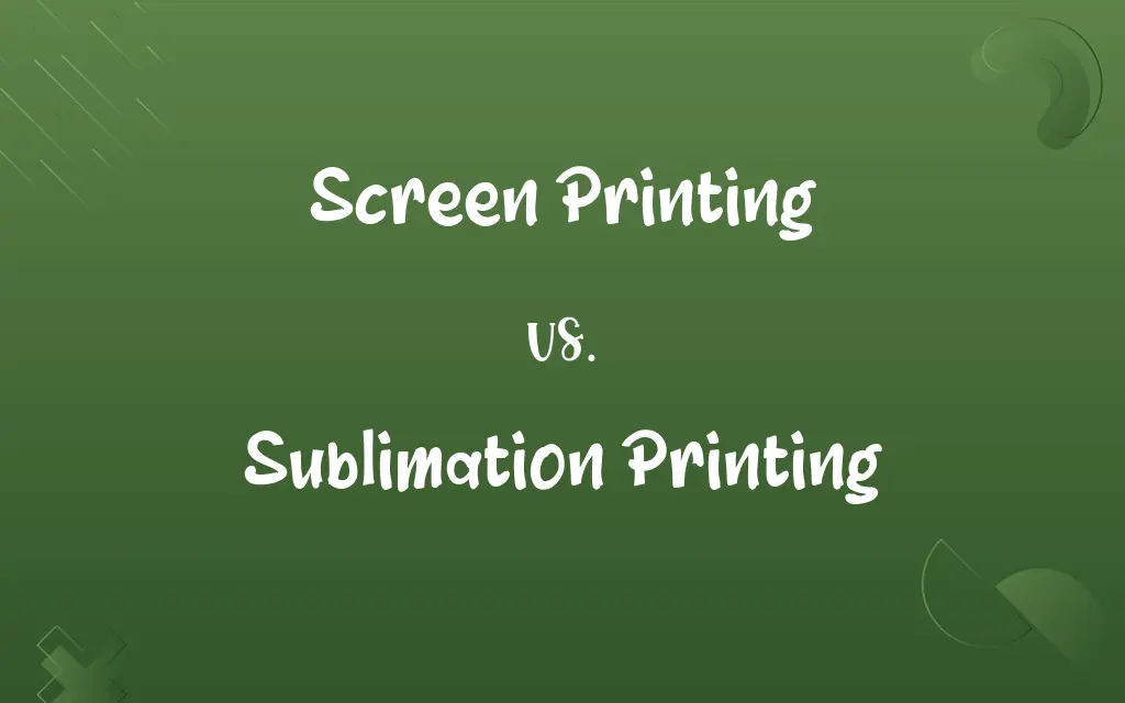 Screen Printing vs. Sublimation Printing