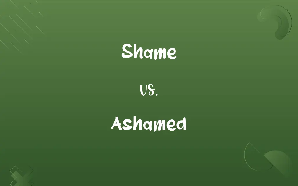 Shame vs. Ashamed