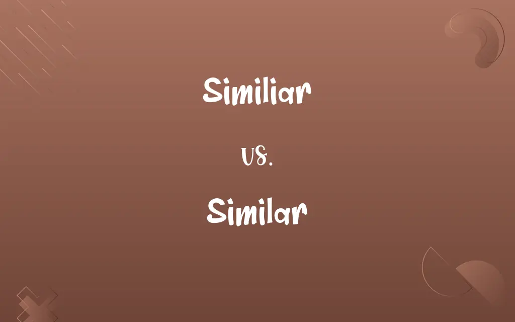 Similiar vs. Similar