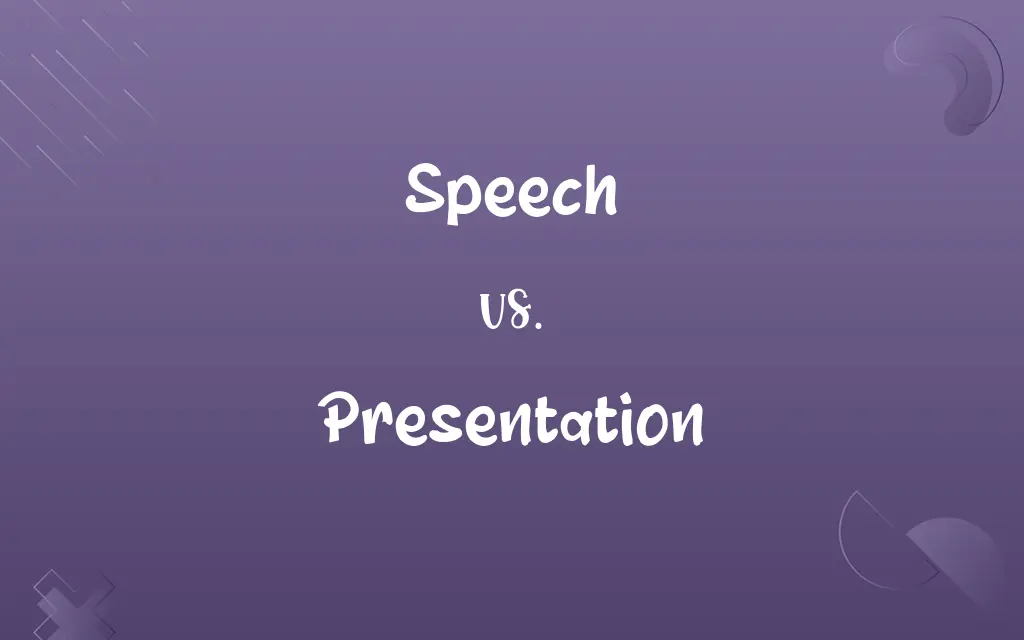 difference between presentation or speech