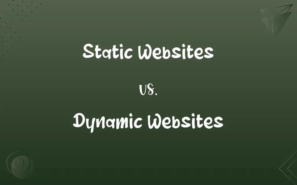 Static Websites vs. Dynamic Websites