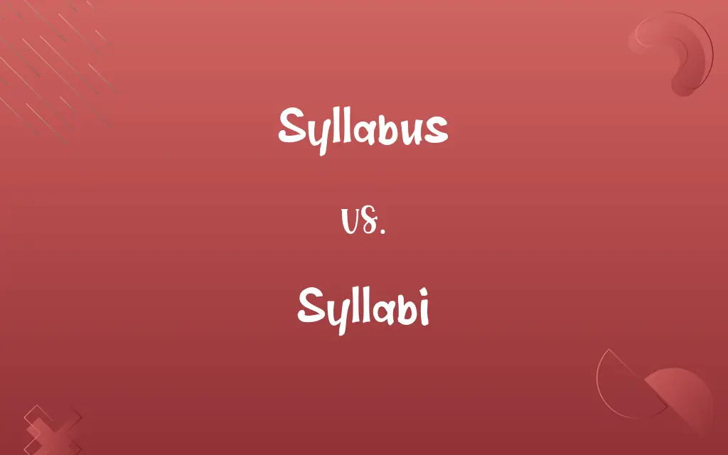 Syllabus vs. Syllabi