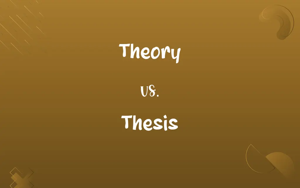 difference between thesis theory