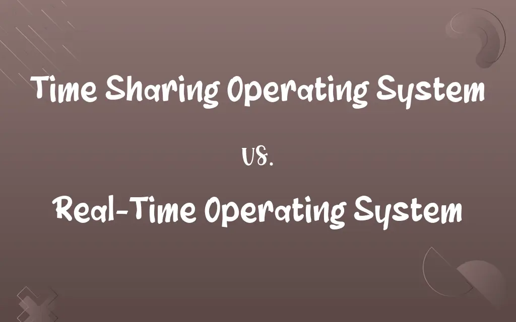 Time Sharing Operating System vs. Real-Time Operating System