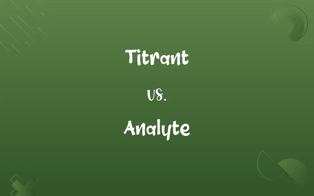 Titrant vs. Analyte