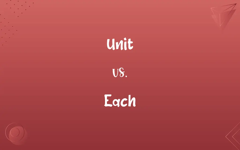 Unit vs. Each