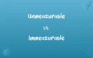 Unmeasurable vs. Immeasurable