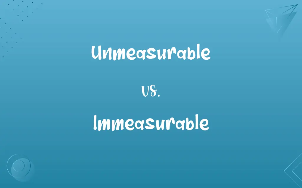 Unmeasurable vs. Immeasurable